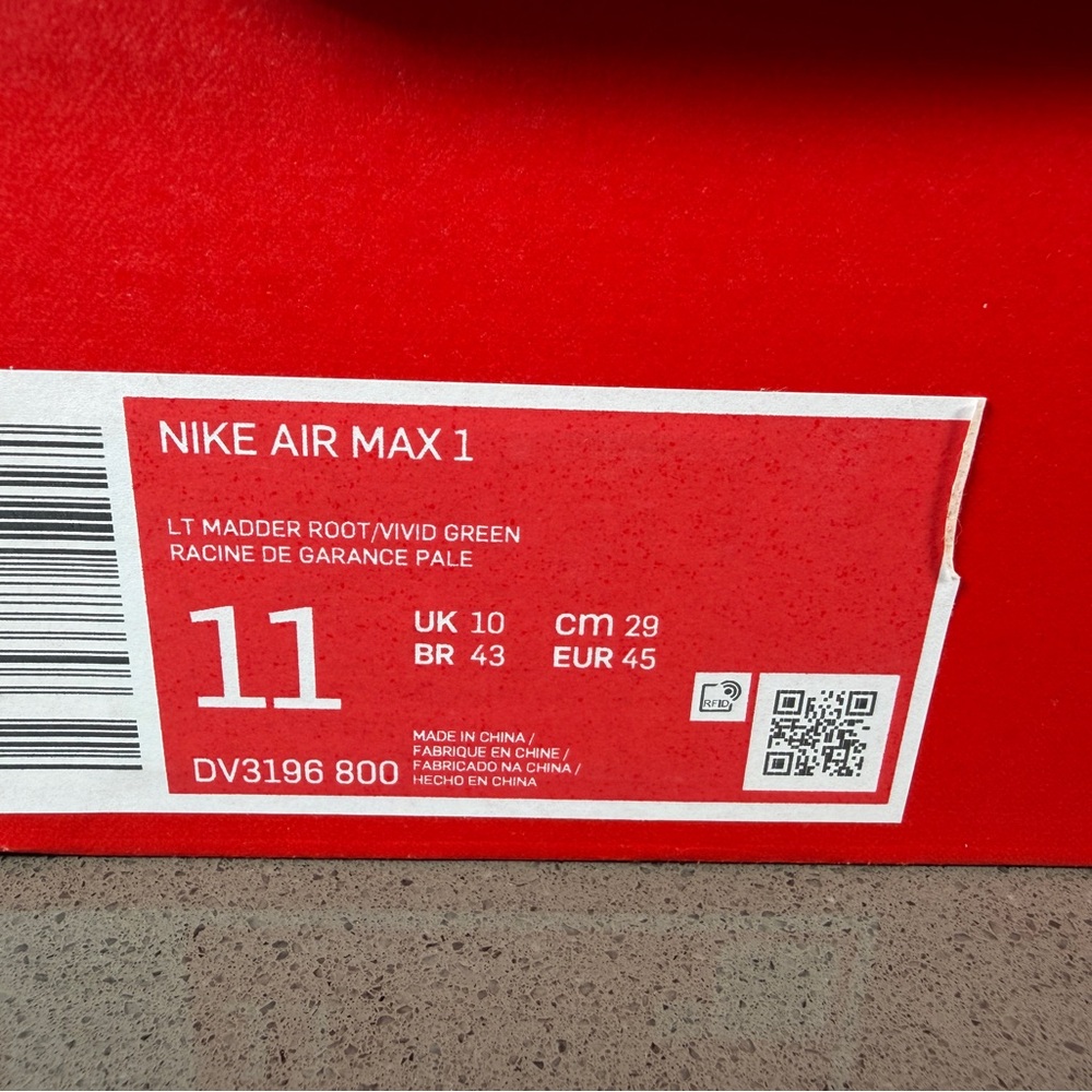 New Nike Air Max 1 Light Madder Root Blue Men’s Size 11 DV3196-800 - Picture 7 of 7